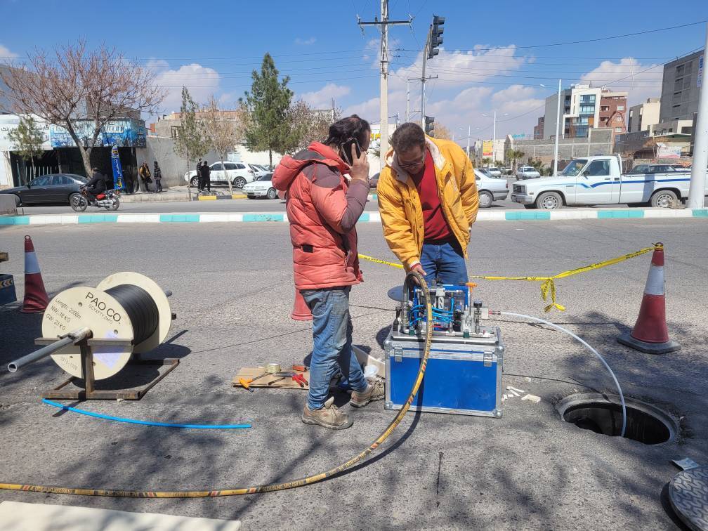 آغاز مرحله شوتینگ فیبرنوری پروژه ftth در کرمان