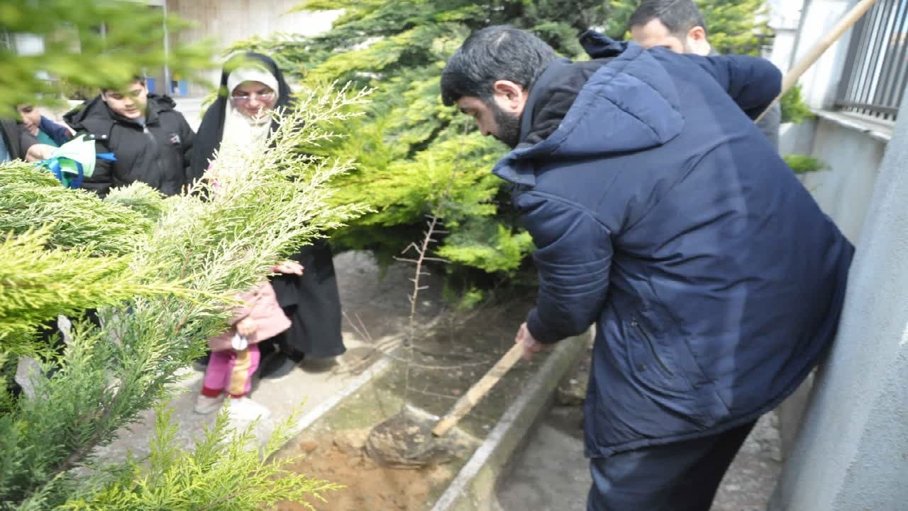 کاشت نهال به یاد شهدای تروریستی کرمان در رشت