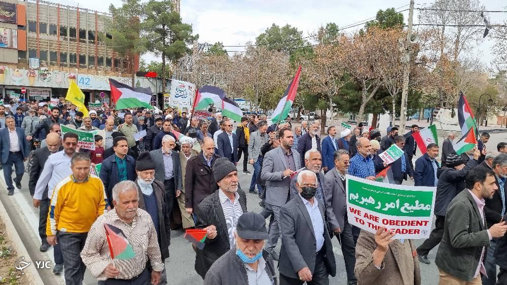 تظاهرات مردمی در حمایت از مردم مظلوم فلسطین