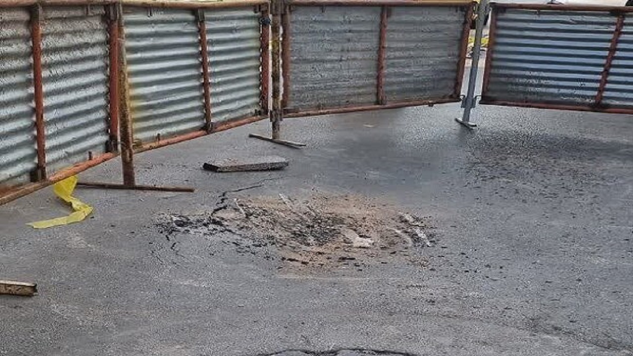 خط لوله ۶۰۰ میلیمتری انتقال فاضلاب شکست