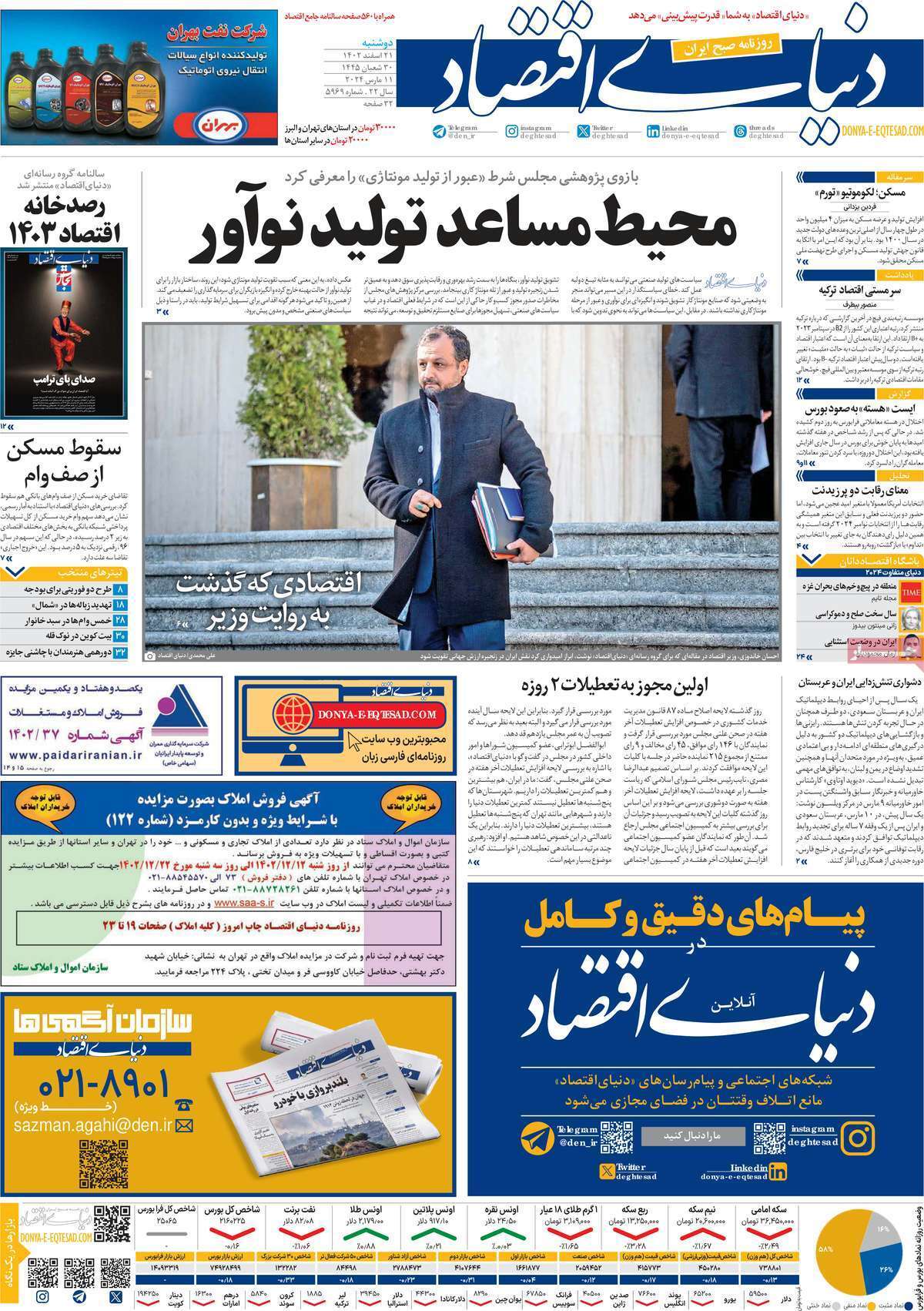 روزنامه دنیای اقتصاد
