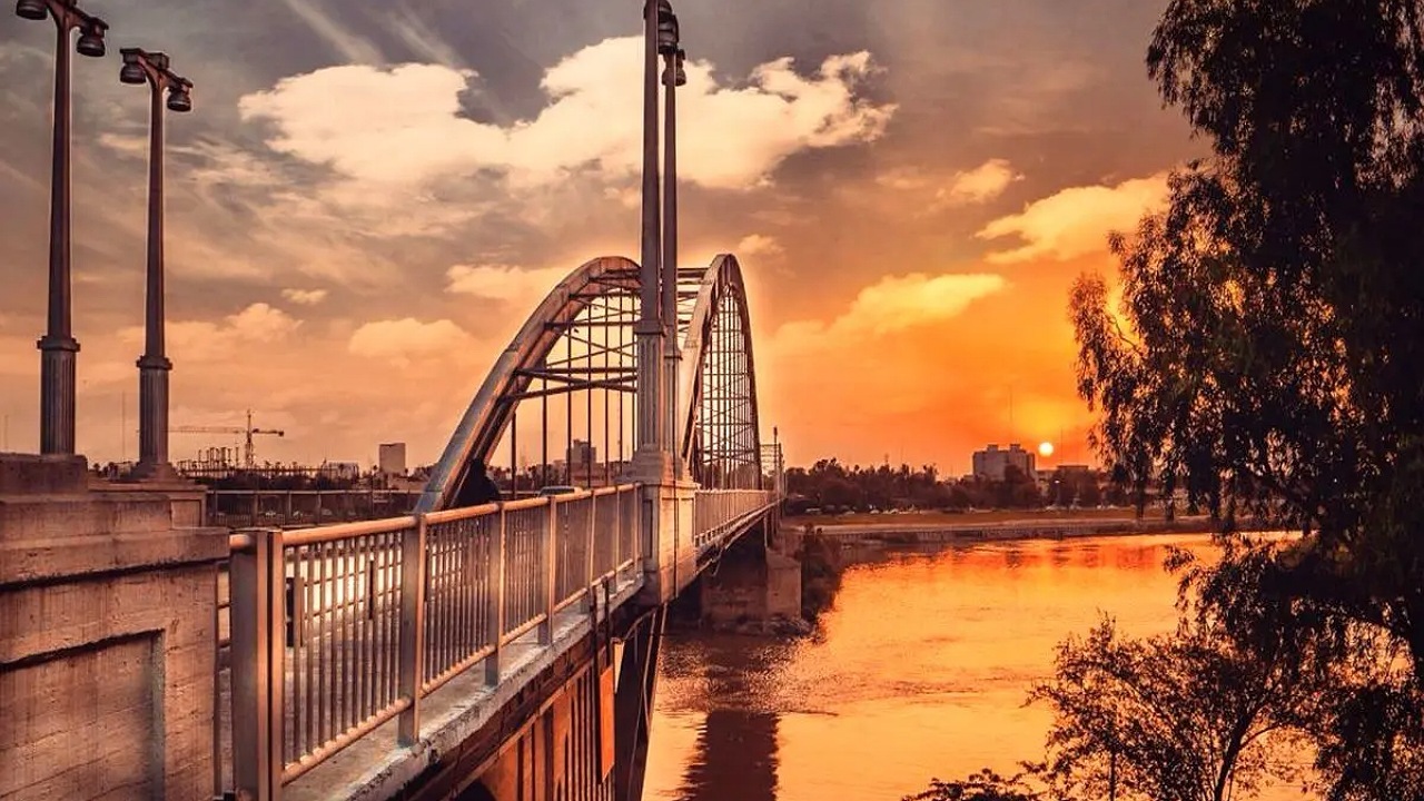 نمایی شگفت انگیز از اهواز، شهر پل‌های زیبا + فیلم