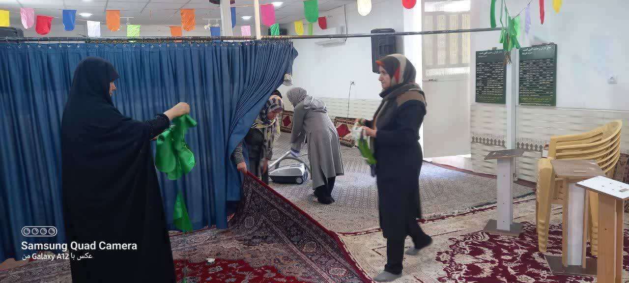 غبار روبی حسینیه در آستانه ماه رمضان