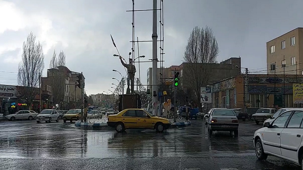 نمایی از یک روز ابری و بارانی در شهرستان اهر