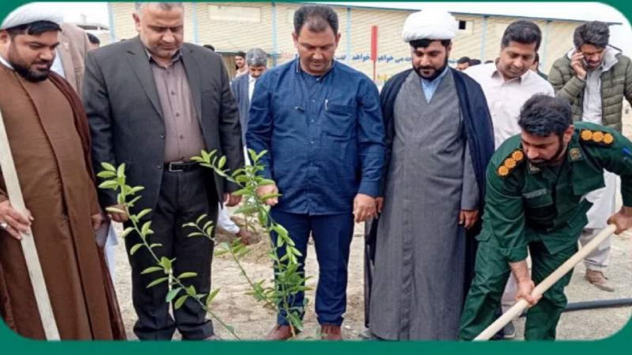 کاشت ۱۰۰۰ اصله نهال به همت سپاه در سراوان