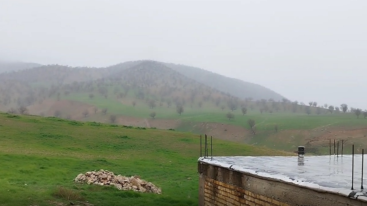 بارش رحمت الهی در روستای سرخون بخش ناغان + فیلم
