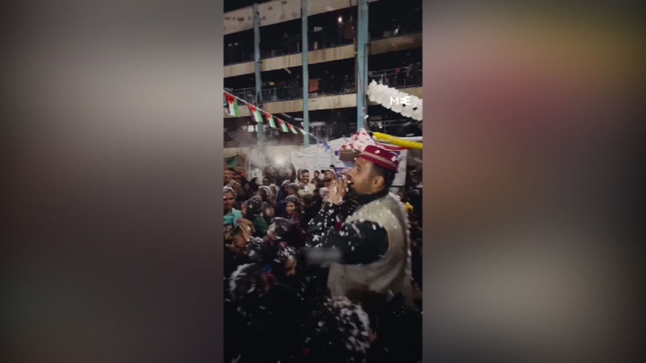 جشن رمضان برای کودکان شمال غزه + فیلم