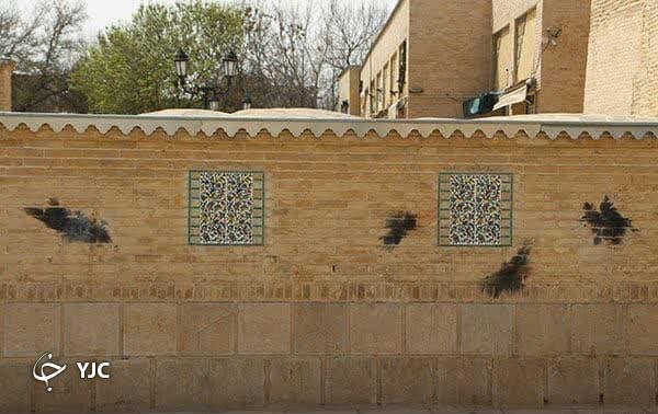 آثار ترقه بر تن یادمان های تاریخی فرهنگی شیراز