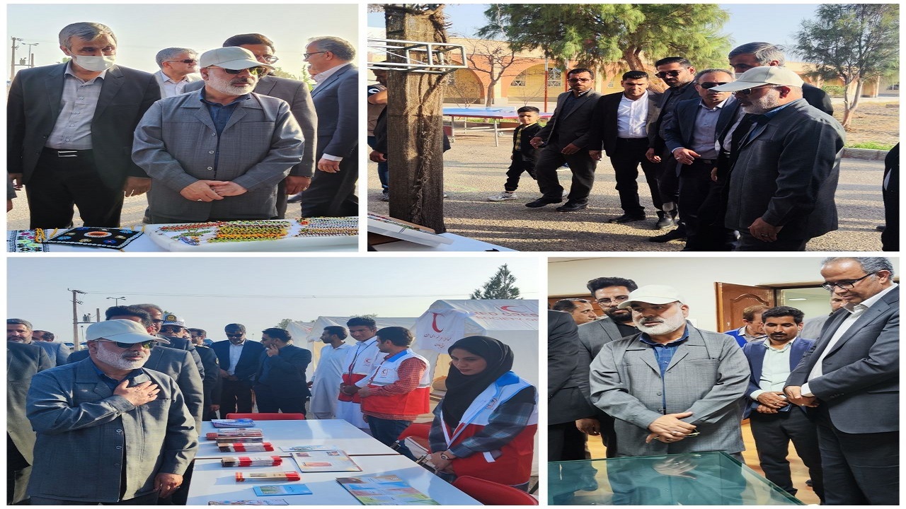بازدید استاندار از ایستگاه استقبال از مسافران نوروزی در پایگاه میراث جهانی شهر سوخته