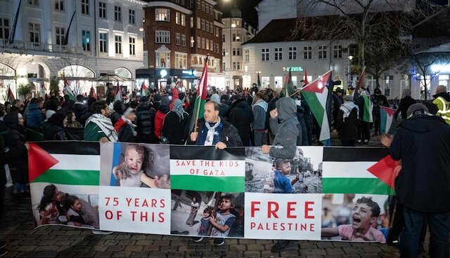 تظاهرات حمایت از فلسطین در دانمارک