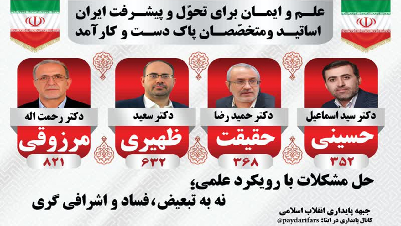 معرفی نامزد‌های مورد حمایت جبهه پایداری انقلاب اسلامی در شیراز