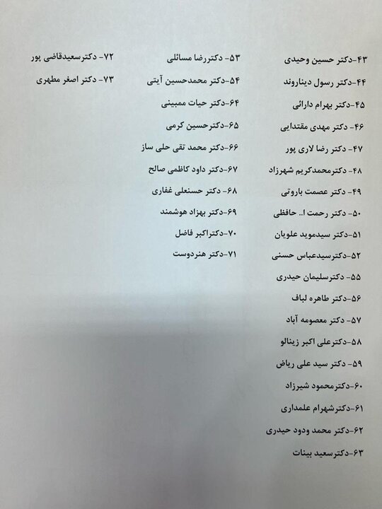 دعوت پزشکان از مردم برای حضور در انتخابات ۱۱ اسفند + اسامی