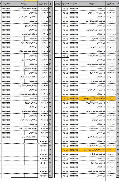 جدول پخش نهم اسفند، برنامه&zwnj;های تبلیغاتی نامزد&zwnj;های انتخابات درسیستان و بلوچستان