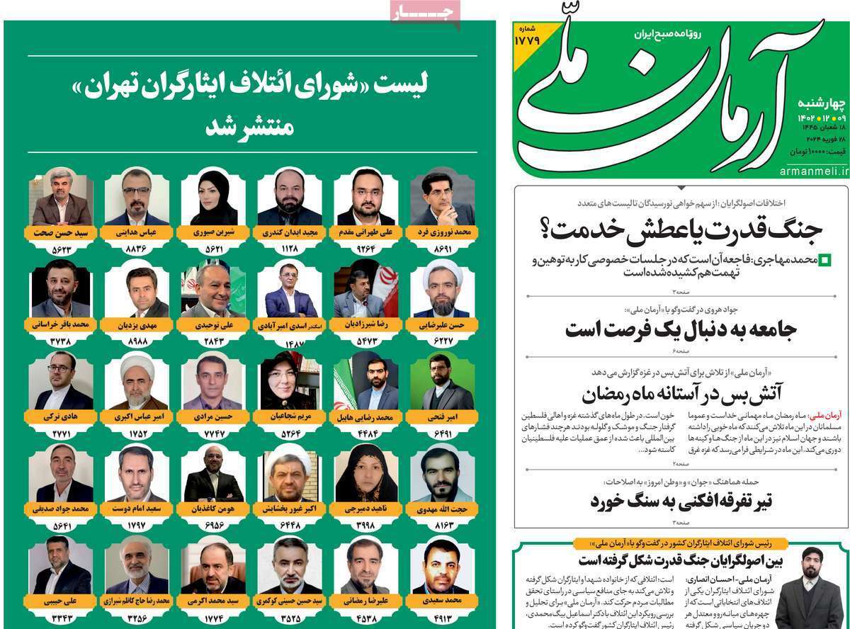 روزنامه آرمان ملی