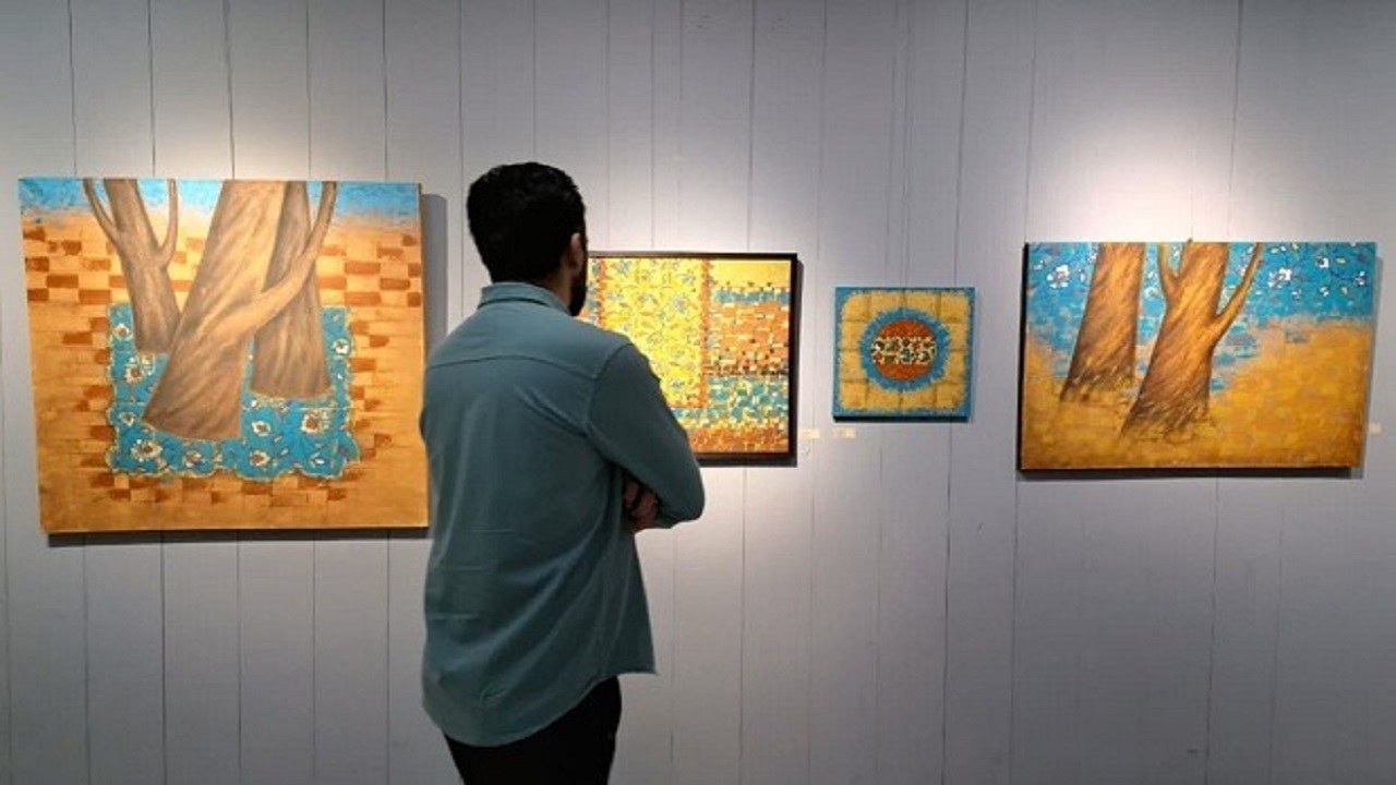 برپایی نمایشگاه نقاشی نقش آبی خیال در قم