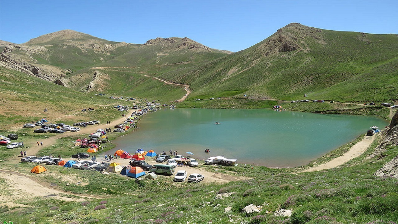 تصویری از خشک شدن سد سیاهرود در فیروزکوه