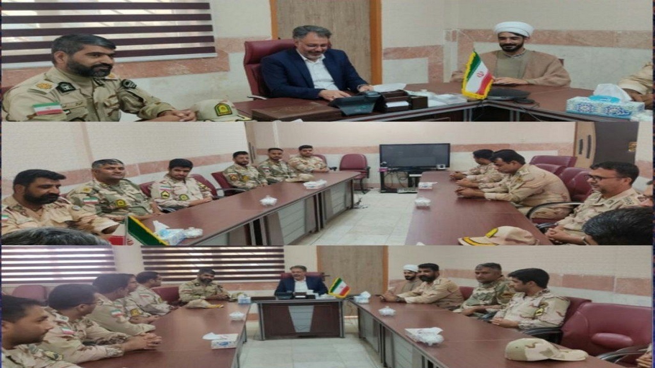 دیدار مرزداران هنگ مرزی زابل با فرماندار شهرستان هیرمند