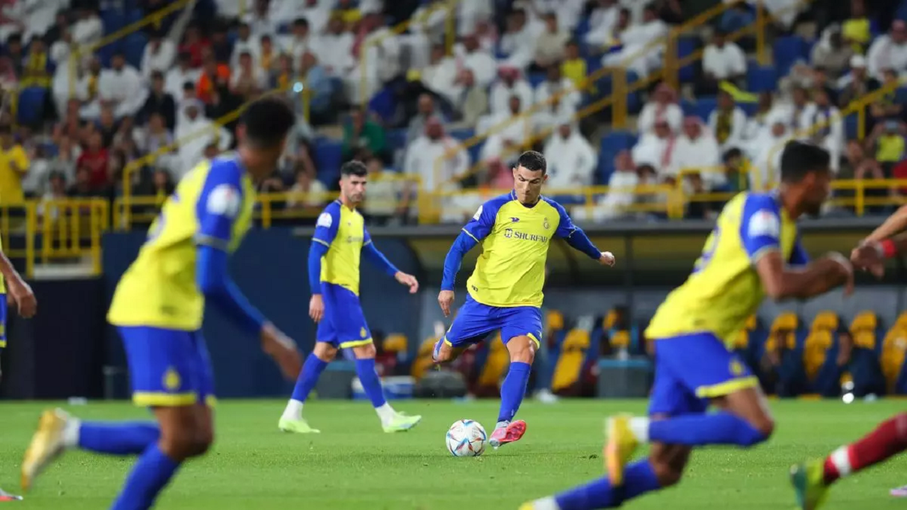 سوپر گل رونالدو در تمرینات النصر عربستان + فیلم