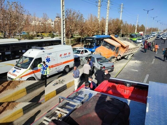 سهم خودروهای سنگین در سوانح رانندگی شیراز
