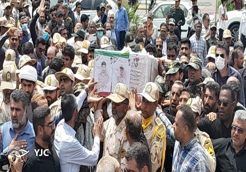 تشییع پیکر مطهر شهید مرزبانی هرمزگان