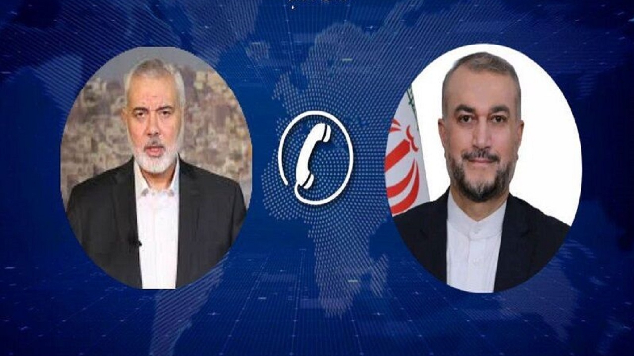 گفت‌وگوی تلفنی وزیر امور خارجه کشورمان با رییس دفتر سیاسی حماس