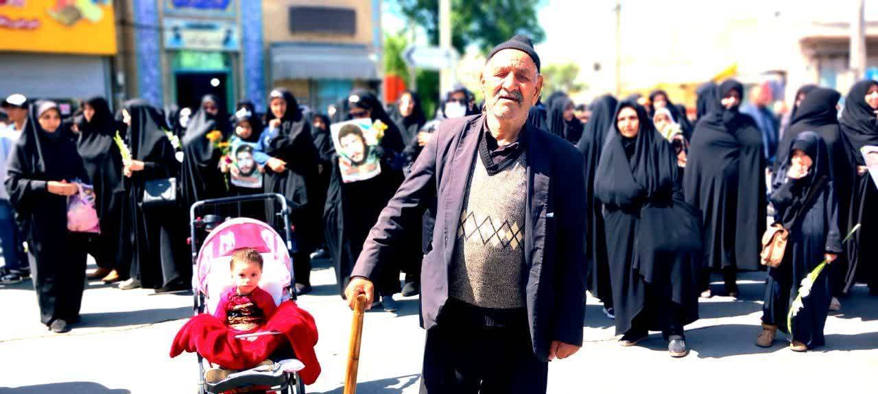 حضور پیر و جوان در مراسم تشییع