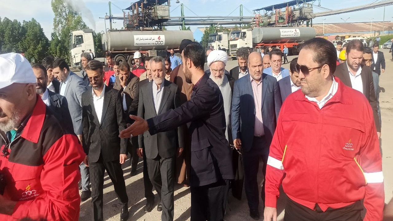 بهره برداری از مخازن ذخیره سازی قیر در کارخانه قیر پاسارگاد آبادان