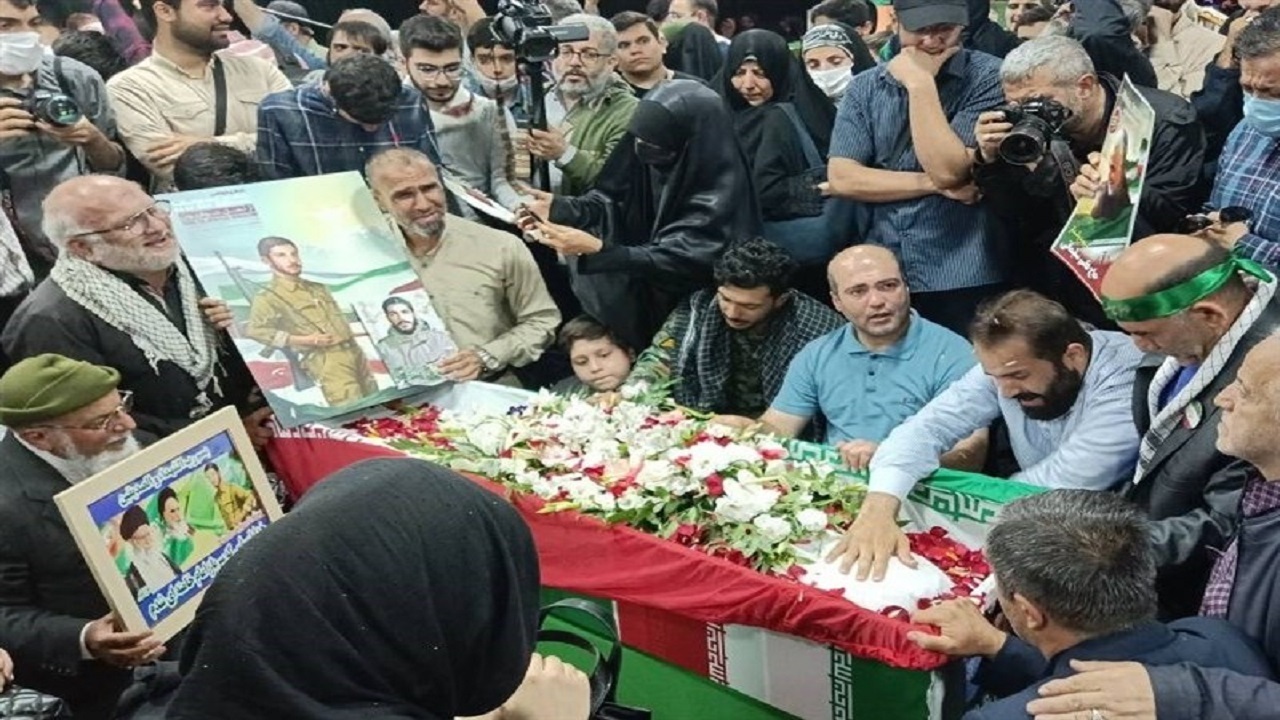 نمایی از مراسم گرامیداشت شهید آشوریِ دفاع مقدس در پادگان ۰۱ ارتش