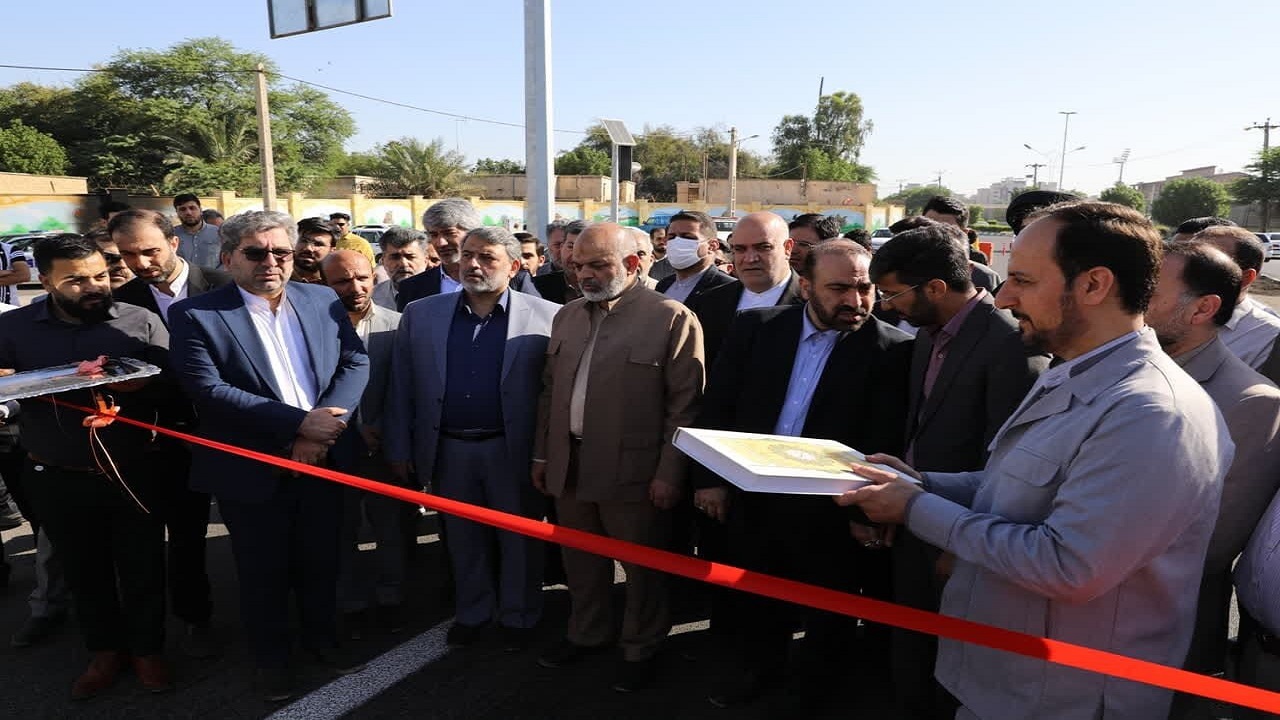 افتتاح تقاطع غیر همسطح شهید قربانی اهواز با حضور وزیر کشور