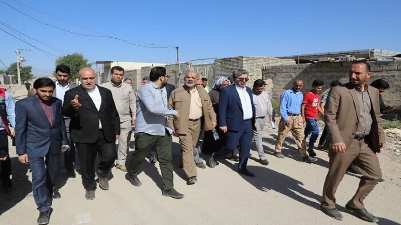 حضور وزیر کشور در کوی مندلی و علوی  اهواز