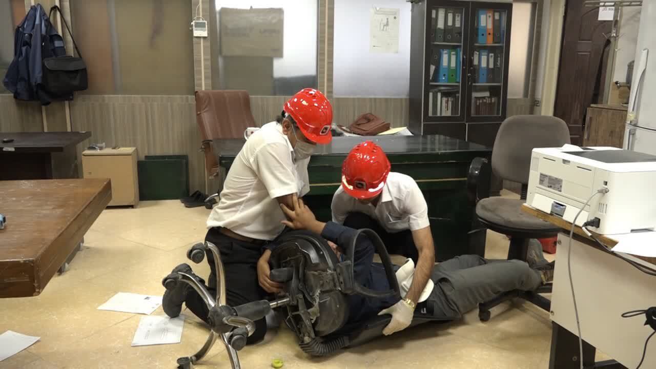 مانور زلزله در چغارت بافق برگزار شد