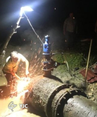 شکستگی خطوط آبرسانی به چالوس و قطع گسترده آب + تصاویر