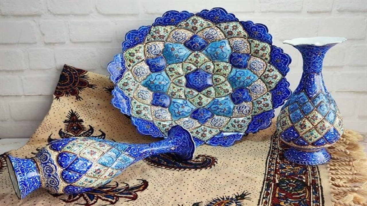 ردِ هنر مینا کاری از اصفهان تا لرستان/ نقش طرح آسمان روی ظروف مسی