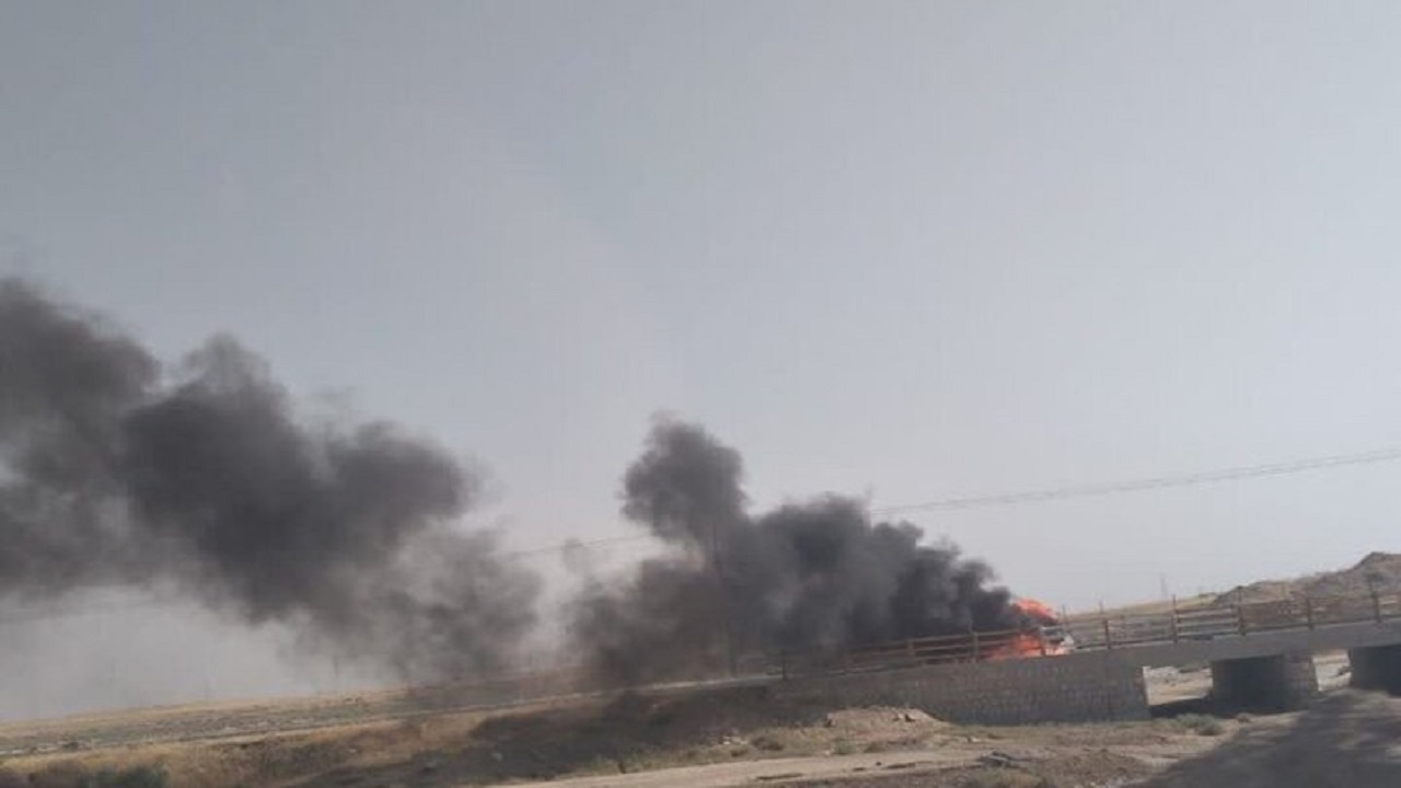 واژگونی و آتش‌سوزی خودرو در محور گناوه_ دشتستان یک فوتی داشت