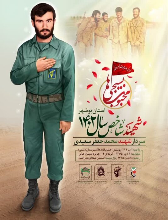 پوستر نقاشی دیجیتال شهید شاخص استان بوشهر رونمایی شد
