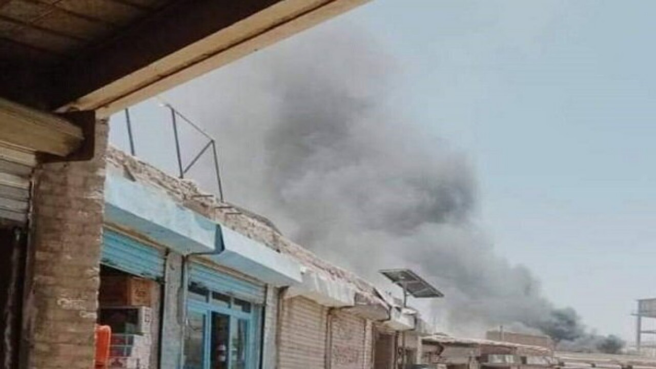 آتش سوزی در مرز چمن اسپین بولدک