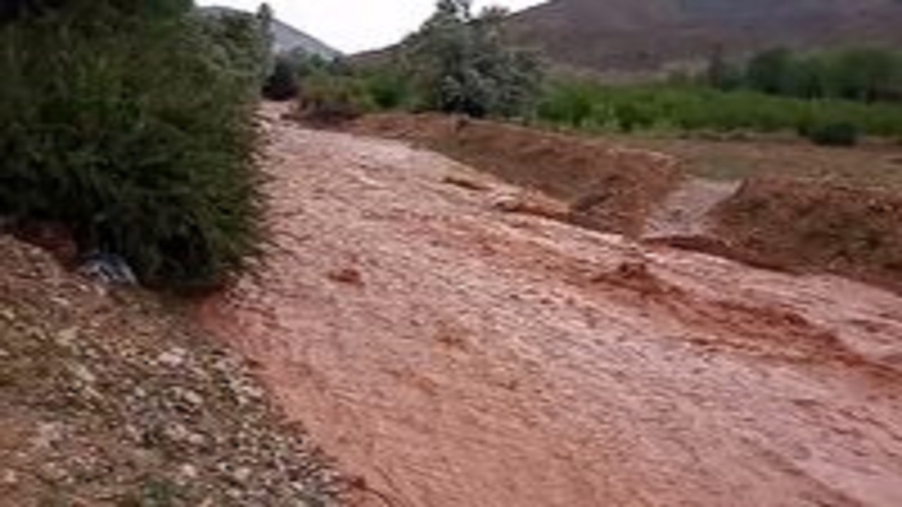جاری شدن سیلاب در برخی مناطق سمنان+ فیلم