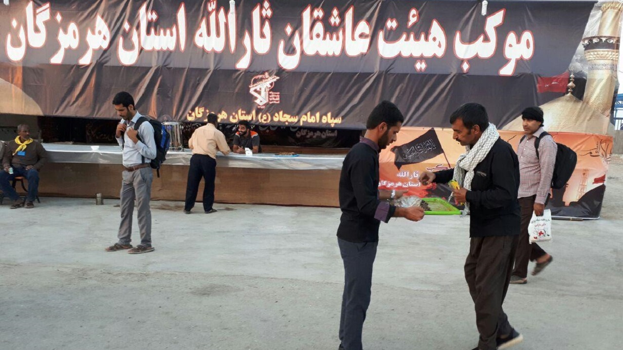 تجهیز موکب ثارالله برای پذیرایی از زائران هرمزگانی در مرز شلمچه