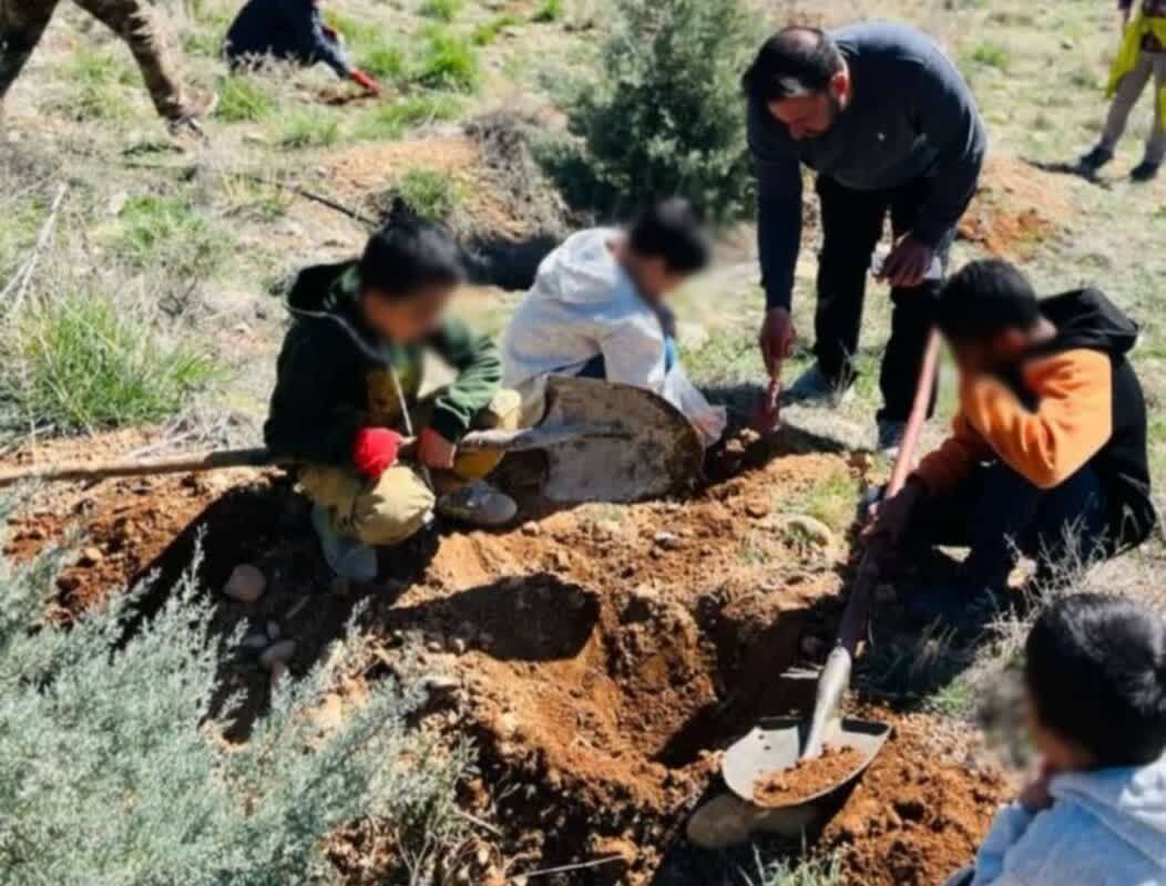 فرزندان بی سرپرست در پویش نذر ورزشی گل کاشتند