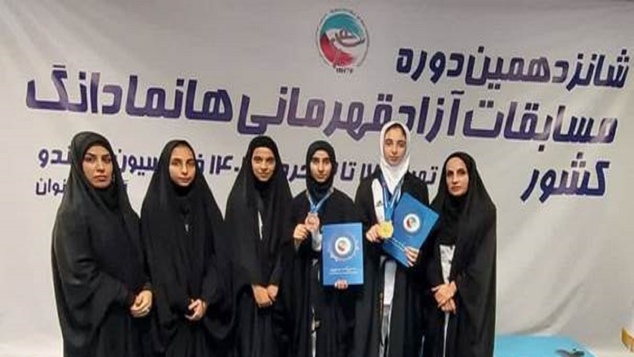 درخشش  دختران تکواندوکار قم در مسابقات هانمادانگ کشور