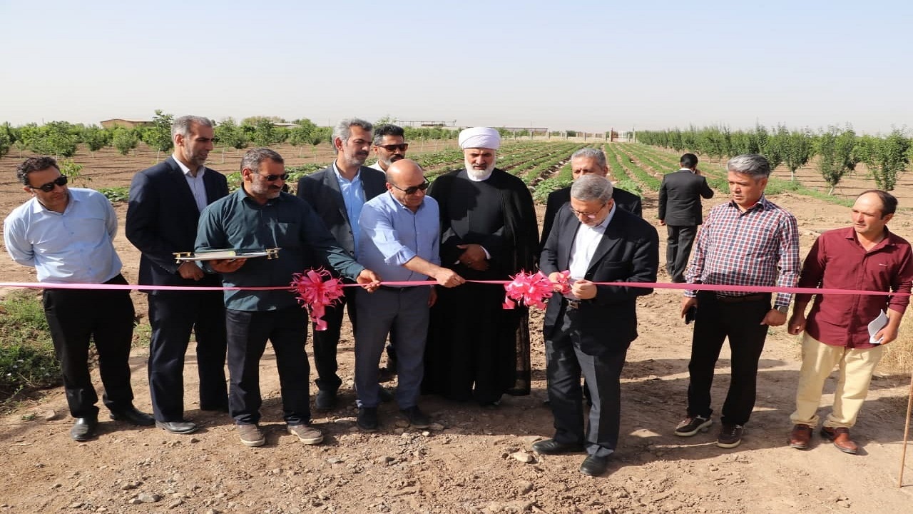 افتتاح یک طرح سامانه نوین آبیاری در آبیک