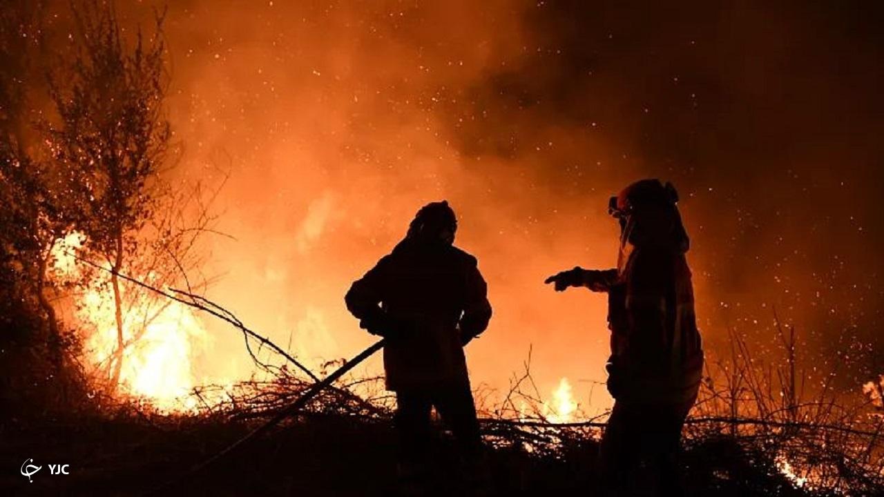 آتش‌سوزی در اطراف پادگان مهاباد مهار شد