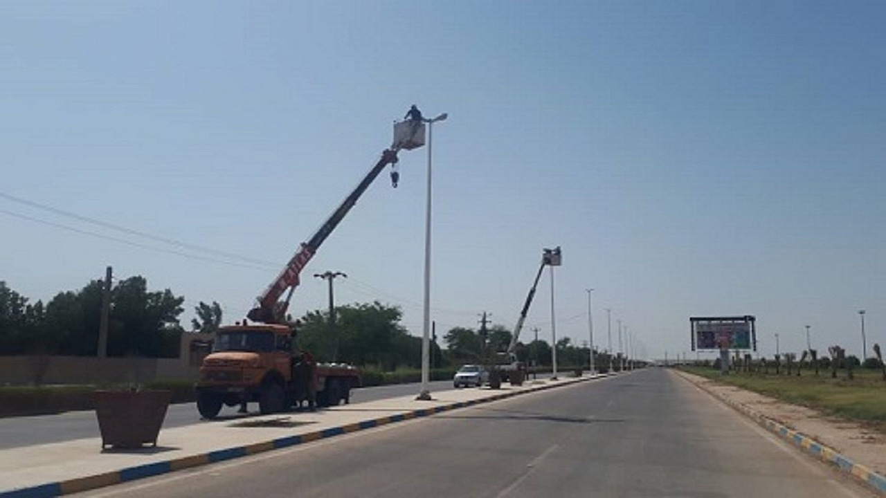 راه اندازی۷ کیلومتر سیستم روشنایی در محور همدان-کرمانشاه