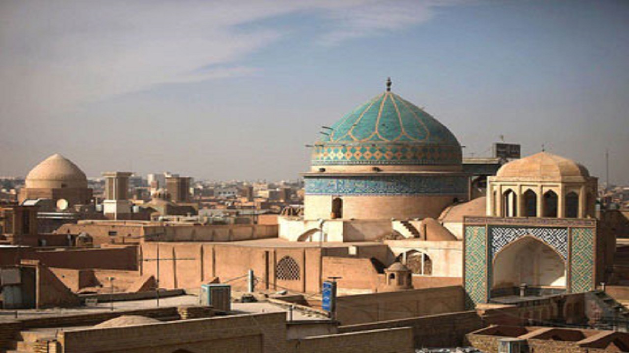 ریزش بخشی از گنبد مسجد امیر چقماق یزد