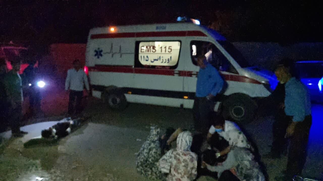 برخورد سه دستگاه موتورسیکلت در شهر آبیز زیرکوه