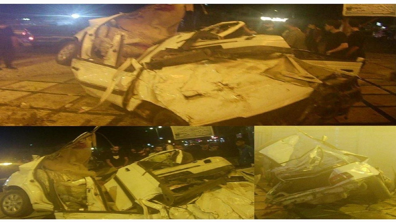 سرعت مرگبار یک دستگاه سواری پژو ۴۰۵ در محور لنگرود به لاهیجان
