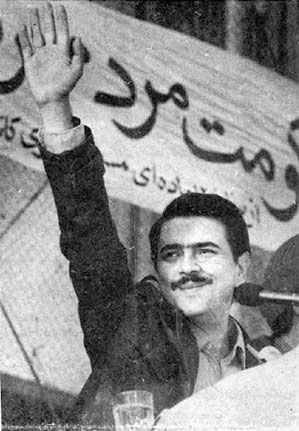 مسعود رجوی در میتینگ امجدیه