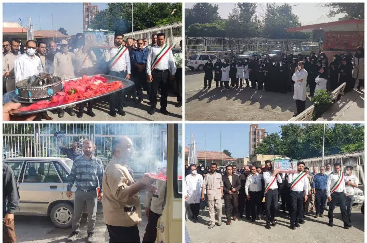 تشییع و خاکسپاری شهید حسینعلی کریمی در فلاورجان