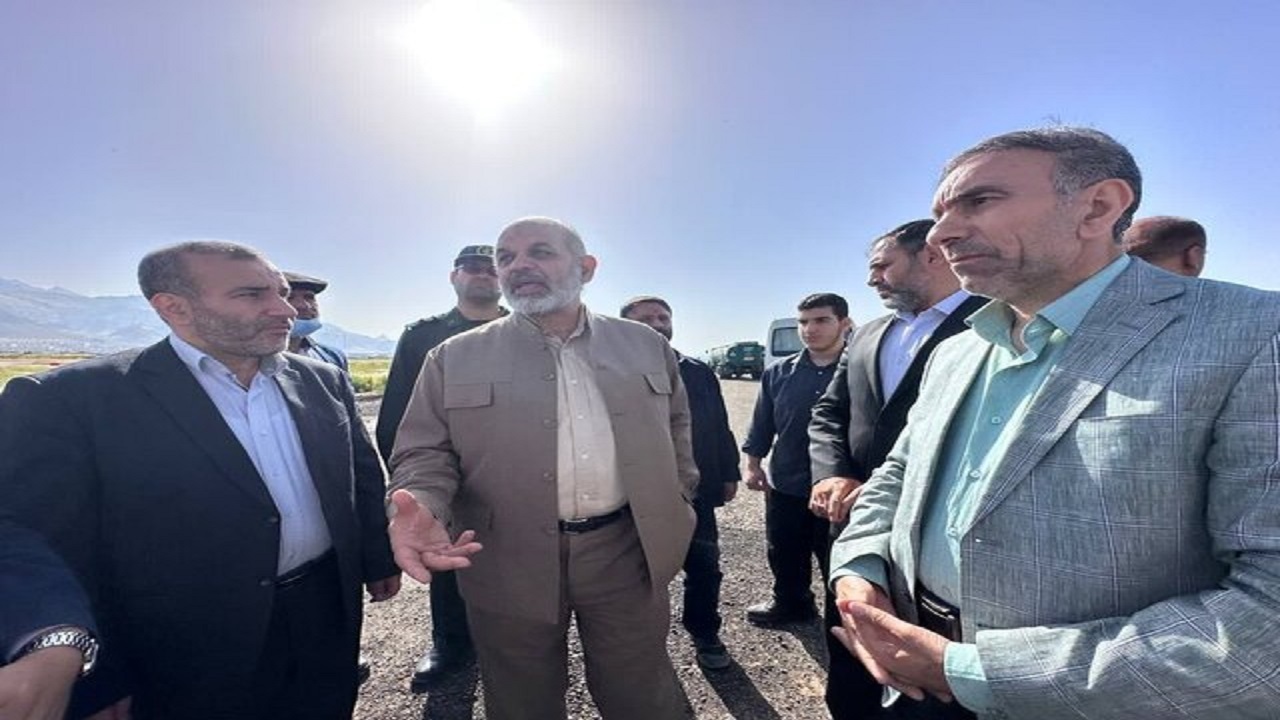 بازدید وزیر کشور از پروژه راه آهن کرمانشاه  خسروی و طرح بهسازی باند اصلی فرودگاه