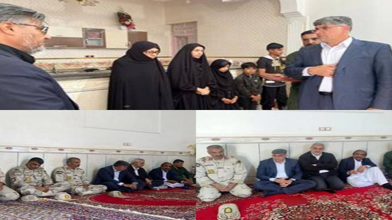 هیات اعزامی کمیسیون امنیت ملی مجلس با خانواده شهید پیری دیدار کردند